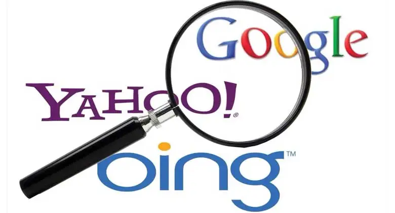 Moteurs de recherche Google, Yahoo et Bing