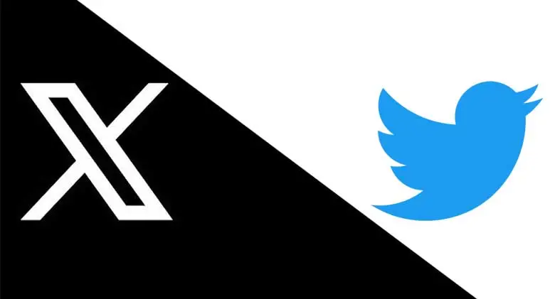 Nouveau logo Twitter X vs oiseau